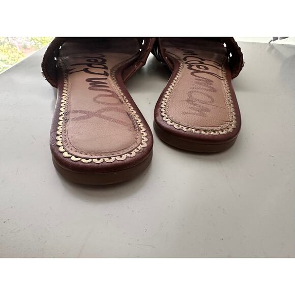 Sam‎ Eldeman Women's Natalya Woven Leather Mules - Picture 5 of 9